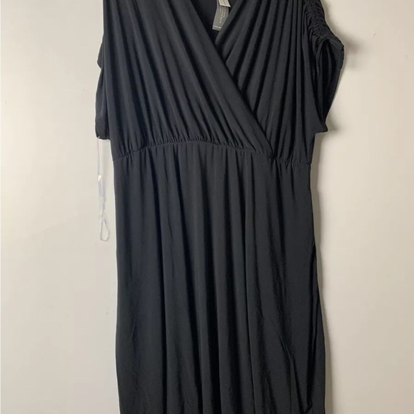 Lane Bryant Women’s Fit & Flare Dress Size 22/24 Black Dolman Sleeve /Pockets - Picture 8 of 11